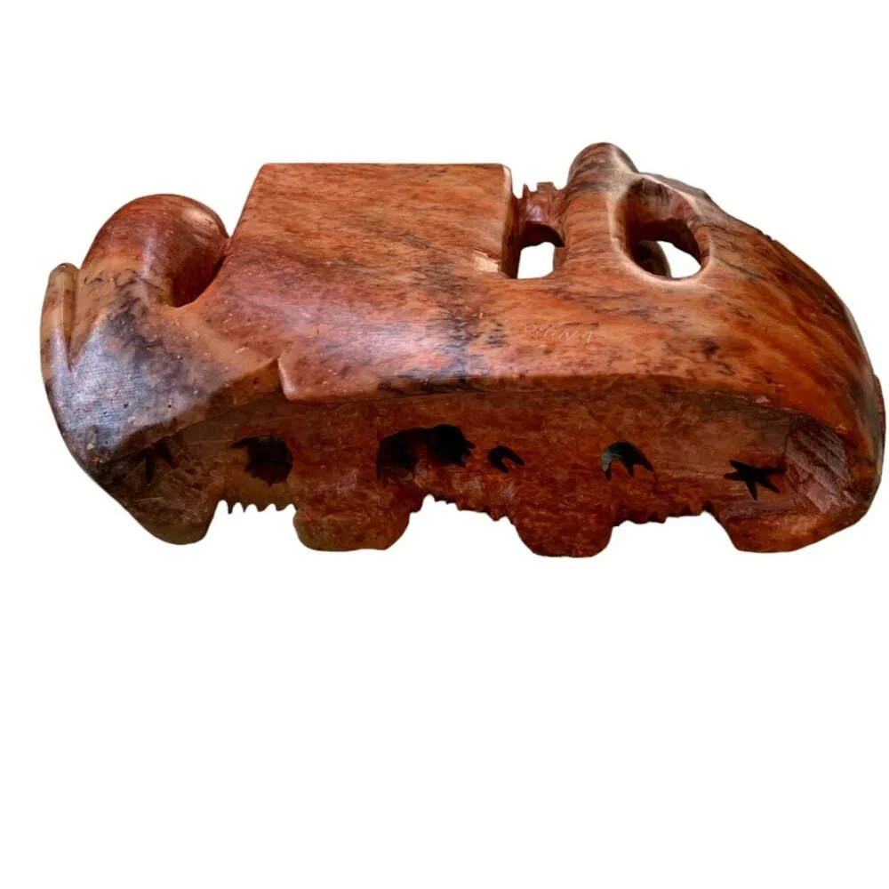 Vintage Chinese Soapstone Brush Holder